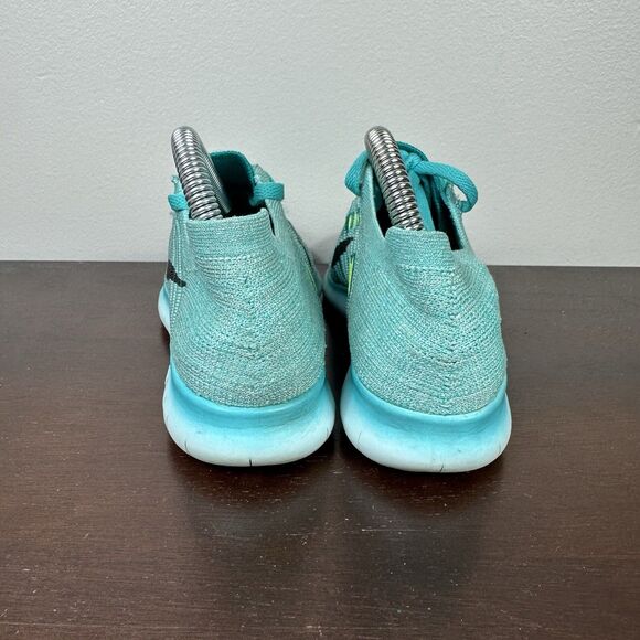Nike Free RN Flyknit Womens Size 6 Running Hyper Turquoise Blue Shoes 831070-307 - Picture 5 of 6